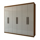 Guarda-roupa Casal Coliseu 6 Portas 4 Gavetas Cinamomo/off Wh
