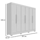 Guarda-roupa Casal Coliseu Top 6 Portas 4 Gavetas Branco Neve