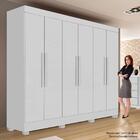 Guarda-roupa Casal Coliseu Top 6 Portas 4 Gavetas Branco Neve