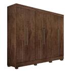 Guarda-roupa Casal Coliseu Top 6 Portas 4 Gavetas Wengue