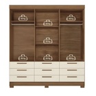 Guarda-roupa Casal Colombo 6 Portas 9 Gavetas Jatoba/areia -