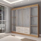 Guarda-roupa Casal Colosseo 8 Portas 4 Gavetas Canelato/natur