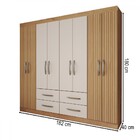 Guarda-roupa Casal Colosseo 8 Portas 4 Gavetas Canelato/natur