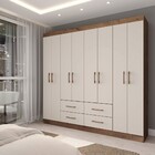 Guarda-roupa Casal Colosseo 8 Portas 4 Gavetas Mocaccino Rúst