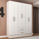 Guarda-roupa Casal Colt Perola 6 Portas 2 Gavetas Natal Branc