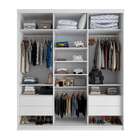 Guarda-roupa Casal Com 1 Espelho Geneve 3 Pt 4 Gv Branco