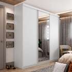 Guarda-roupa Casal Com 1 Espelho Geneve 3 Pt 4 Gv Branco