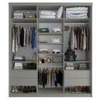 Guarda-roupa Casal Com 1 Espelho Geneve 3 Pt 4 Gv Cinza
