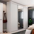 Guarda-roupa Casal Com 1 Espelho Lugano 3 Pt 4 Gv Branco