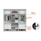 Guarda-roupa Casal Com 1 Espelho Spazio 3 Pt 6 Gv Branco