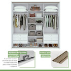 Guarda-roupa Casal Com 1 Espelho Spazio 3 Pt 6 Gv Branco