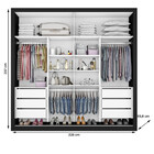 Guarda Roupa Casal Com 1 Porta Com Espelho Servilha Made Marcs