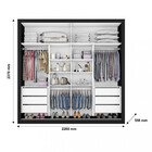 Guarda Roupa Casal Com 1 Porta Com Espelho Servilha Made Marcs