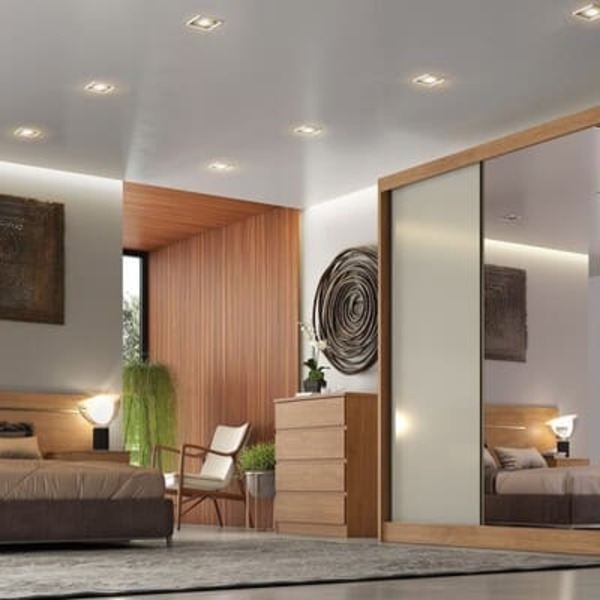 Guarda Roupa Casal Com 1 Porta Espelhada 4 Gavetas - Diamond-