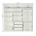 Guarda Roupa Casal Com 3 Espelhos 3 Portas 3 Gavetas Rc3002 N