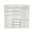 Guarda Roupa Casal Com 3 Espelhos 3 Portas 3 Gavetas Rc3002 N