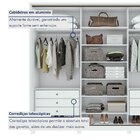 Guarda Roupa Casal Com 3 Espelhos 3 Portas De Correr 6 Gaveta