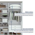 Guarda Roupa Casal Com 3 Espelhos 3 Portas De Correr 6 Gaveta