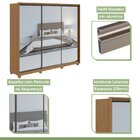Guarda Roupa Casal Com 3 Espelhos 3 Portas De Correr 6 Gaveta