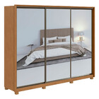 Guarda Roupa Casal Com 3 Espelhos 6 Gavetas Spazio Super Glas