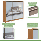 Guarda Roupa Casal Com 3 Espelhos 6 Gavetas Spazio Super Glas