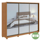 Guarda Roupa Casal Com 3 Espelhos 6 Gavetas Spazio Super Glas