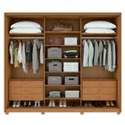 Guarda Roupa Casal Com 3 Espelhos 6 Gavetas Spazio Super Glas