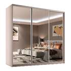 Guarda-roupa Casal Com 3 Espelhos Belluno 3 Pt 3 Gv Bege