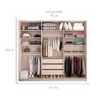 Guarda-roupa Casal Com 3 Espelhos Belluno 3 Pt 3 Gv Bege