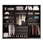 Guarda-roupa Casal Com 3 Espelhos Belluno 3 Pt 3 Gv Preto