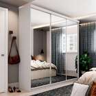 Guarda-roupa Casal Com 3 Espelhos Lugano 3 Pt 4 Gv Branco