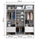 Guarda-roupa Casal Com 3 Espelhos Lugano 3 Pt 4 Gv Branco