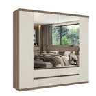 Guarda Roupa Casal Com 4 Espelhos 6 Portas 4 Gavetas Em Mdf N