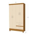 Guarda-roupa Casal Com 4 Portas E 2 Gavetas Camelia Noce/pero