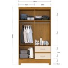 Guarda-roupa Casal Com 4 Portas E 2 Gavetas Camelia Noce/pero