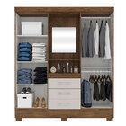 Guarda Roupa Casal Com 4 Portas E 3 Gavetas Agreste-rodial -
