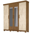Guarda-roupa Casal Com 4 Portas E Espelho Ouro Preto-moval -