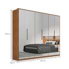 Guarda-roupa Casal Com 6 Espelhos Atrice 6 Pt 6 Gv Amêndola