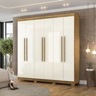 Guarda-roupa Casal Com 6 Portas 2 Gavetas Buriti Nature/champ