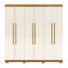 Guarda-roupa Casal Com 6 Portas 2 Gavetas Buriti Nature/champ