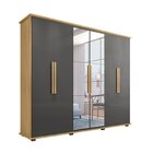 Guarda-roupa Casal Com 6 Portas Com Espelho E 4 Gavetas Inter