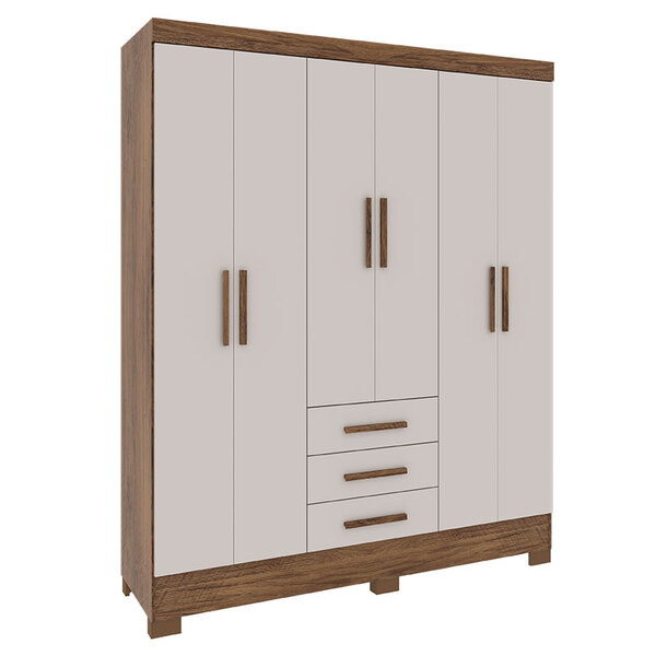 Guarda Roupa Casal Com 6 Portas E 3 Gavetas Planalto-rodial -