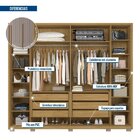 Guarda Roupa Casal Com Baixo Relevo 6 Portas 6 Gavetas Suburb
