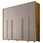 Guarda Roupa Casal Com Baixo Relevo 6 Portas 6 Gavetas Suburb