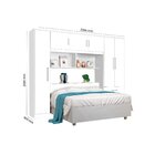 Guarda Roupa Casal Com Cabeceira 6 Portas 3 Gavetas Top Cancu