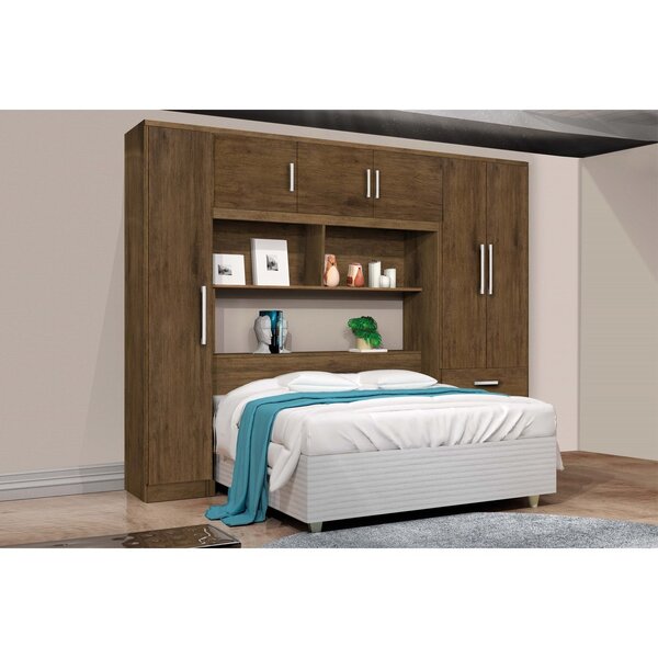 Guarda Roupa Casal Com Cabeceira 6 Portas 3 Gavetas Top Cancu