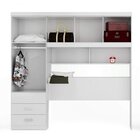 Guarda-roupa Casal Com Cabeceira Baú 5 Portas 3 Gavetas E Pra