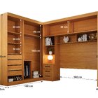 Guarda-roupa Casal Com Cabeceira Queen 4 Portas De Correr 3 G