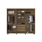 Guarda Roupa Casal Com Detalhe Em Ripado 6 Portas 3 Gavetas I