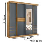 Guarda Roupa Casal Com Espelho 0280 Moval